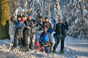 „Jäger des Lichts“ unterwegs mit Schneeschuhen von Altenschneeberg zum Frauenstein